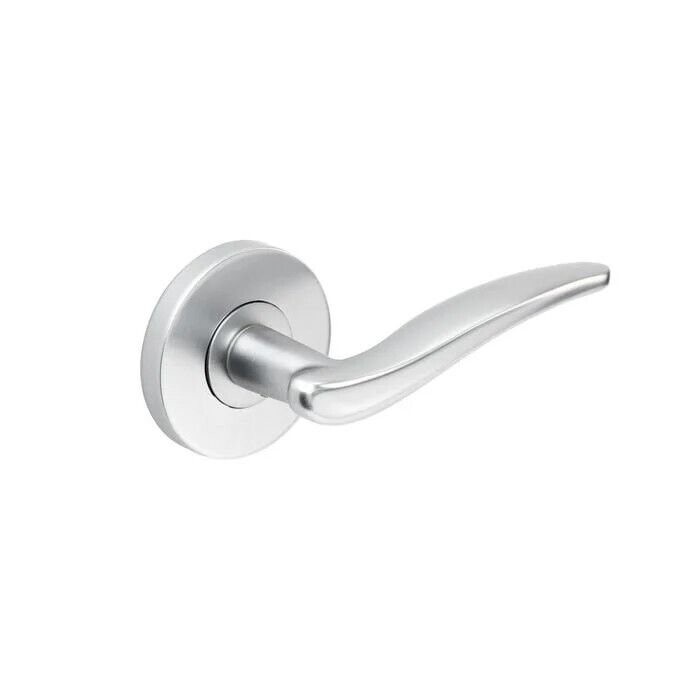 Lane 65mm Brushed Satin Chrome Tuija Round Passage Lever Set