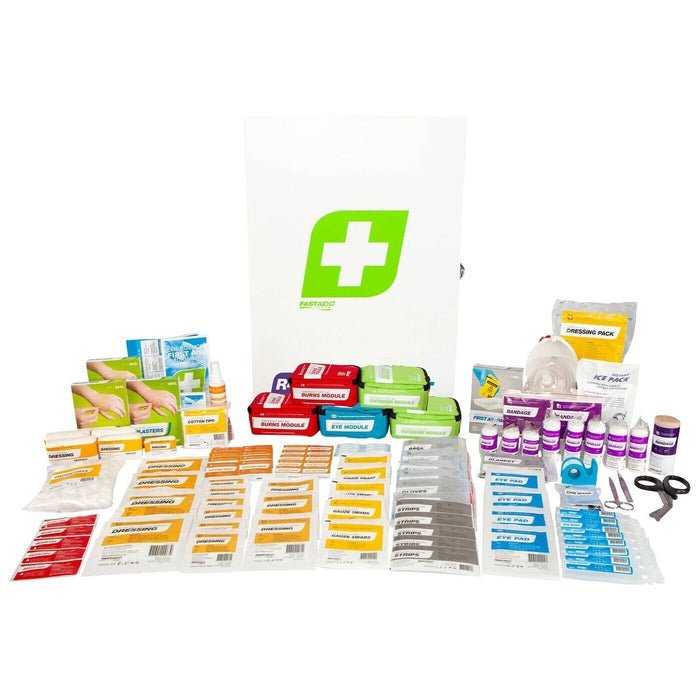FastAid R4 Constructa Medic First Aid Kit Including Metal Wall Mount Cabinet