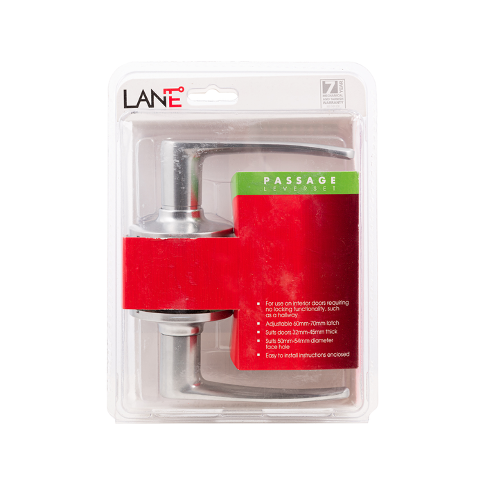 Lane Satin Chrome Plated Avalon Passage Leverset Home Door Hardware Levers