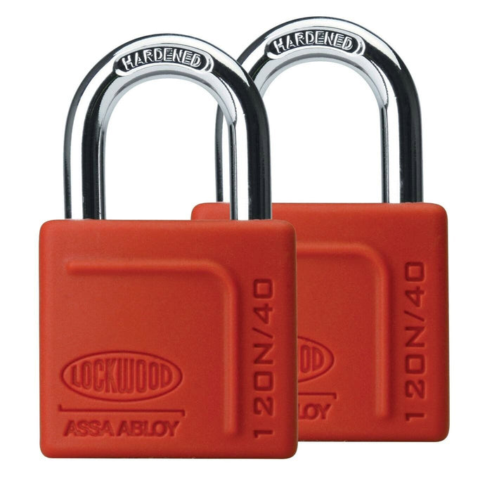 Lockwood 40mm Alloy Silicon Padlock - Twin Pack