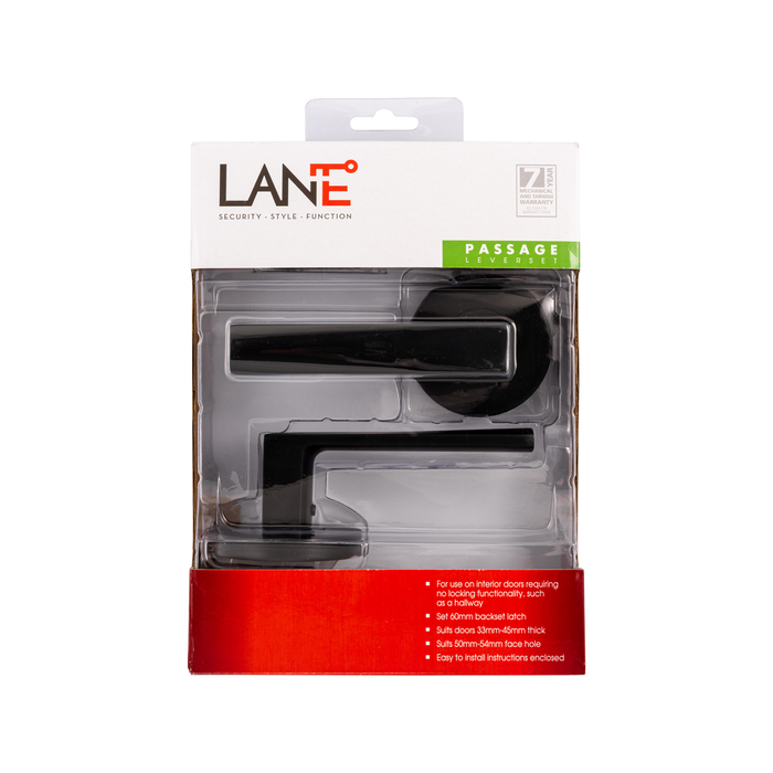 Lane Black Oxford Privacy Leverset