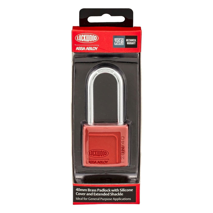 Lockwood 40mm Extended Shackle Alloy Silicon Padlock
